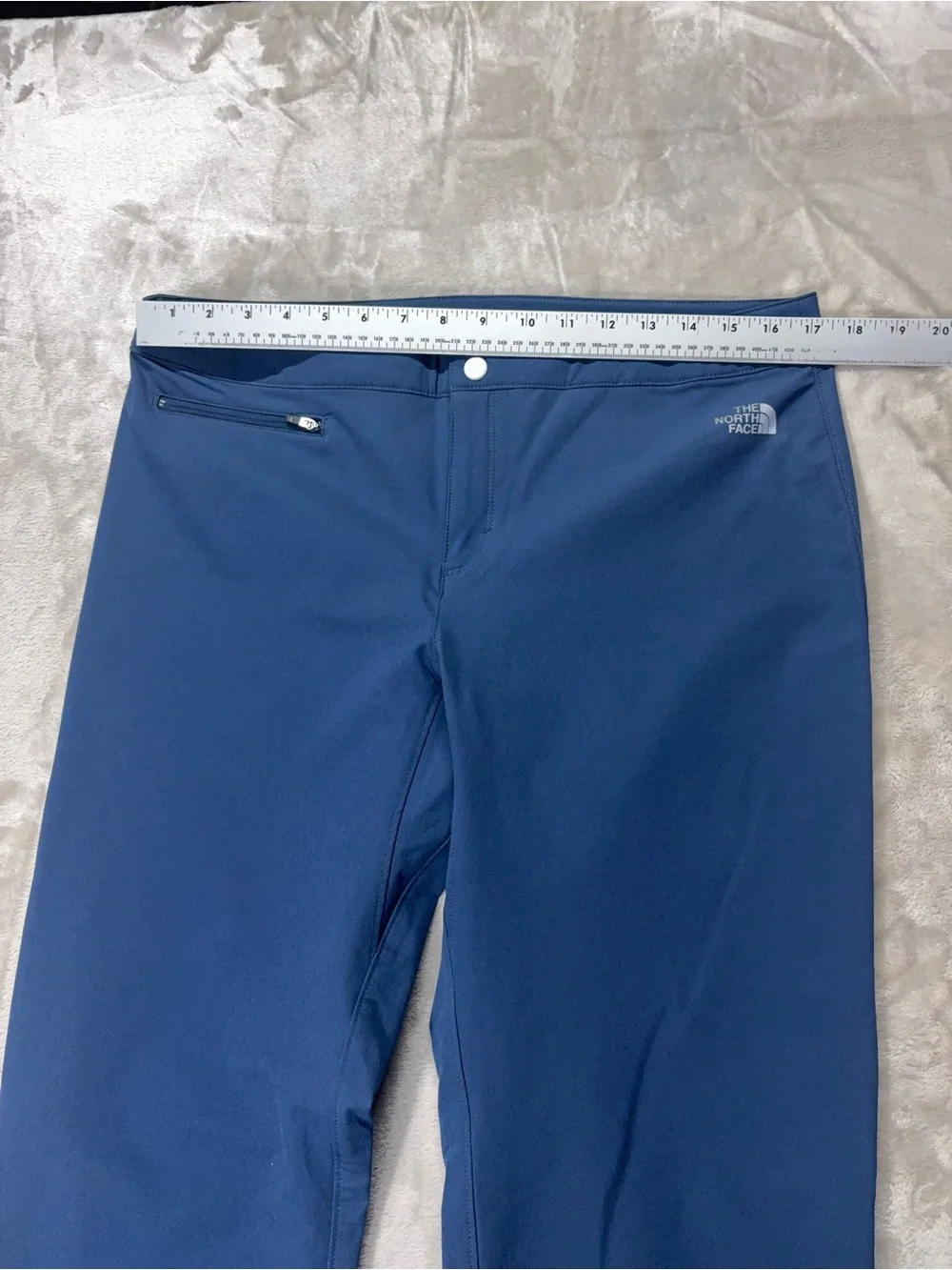 The North Face Blue Flare Pants Women 12 Stretch Zip Pocket Y2K - Picture 8 of 14